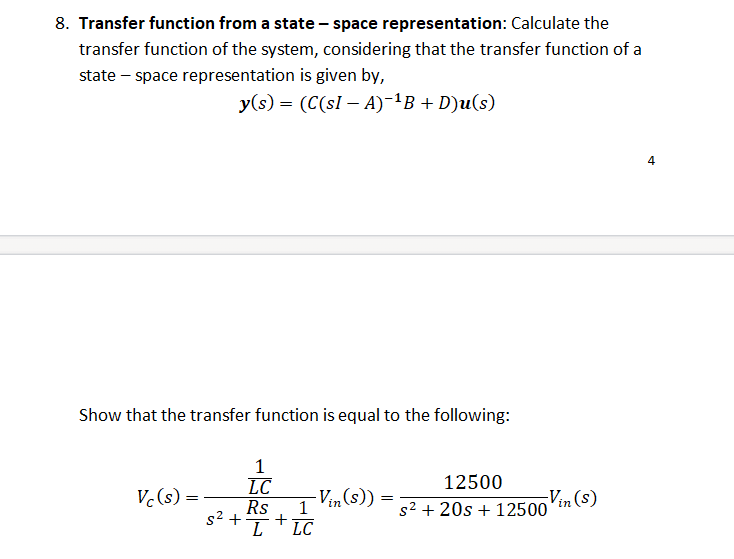Transfer Function To State Space Representation Example – RFPEA